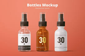 Spray Bottles Mockup In 2020 Bottle Mockup Bottle Dropper Bottles