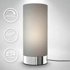 Der moderne materialmix besteht aus. Tischleuchte Stoff Touchlampe Dimmbar Nachttisch Schreibtisch Wohnzimmer Grau Ebay
