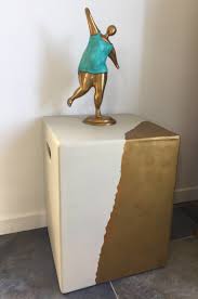 It is very dense and heavy, but also fairly soft. Small Cubic Side Table White And Gold
