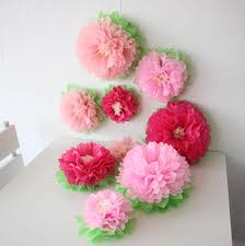 Limited time sale easy return. Buy Mybbshower Pink Paper Flower Wedding Centerpiece Birthday Party Backdrop Nursery Wall Home Decoration Pack Of 9 Online In Indonesia B07198rjm6
