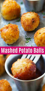 Mashed Potato Balls Crispy Fried Mashed Potato Balls Loaded With Bacon And Cheddar Cheese The Best Recipe T Stuffed Potato Balls Mashed Potato Balls Recipes