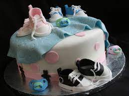 Add a crumb coat of vanilla italian meringue buttercream. Baby Shower For 3 Babies Not Triplets Cakecentral Com