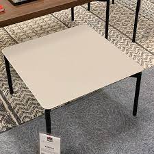 A rectangular or oval coffee table works in a narrow room of the same shape. Clearance Bdi Radius 1730 Square Coffee Table Taupe Design Quest Grand Rapids Mi