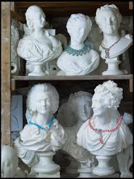 If You Have The Room These Table Busts Are A Fun Way To Display Nice Jewelry Jewellery Display Display Craft Show Displays
