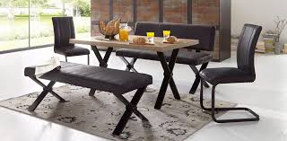 Esstischgruppe molzau in weiss 4 teilig preis ab. Homexperts Essgruppe Colt Set 5 Tlg Tisch Breite 140 Cm 2 Banke Breite Je 140 Cm Und 2 Freischwinger Microfaserbezug In Vintage Optik Online Kaufen Otto