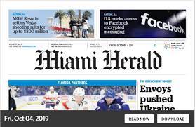 Original reporting and compelling writing on local news, restaurants, arts and culture have made miami new times a vital resource for readers who want to understand and engage with their community. Here S How To Access The Miami Herald Eedition Miami Herald