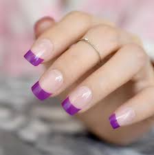 Modele Unghii De Vara French Multicolor Fake Nails Diy French Nails Simple Acrylic Nails