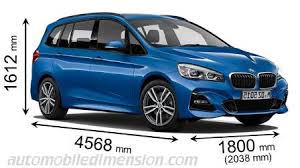 Dimensions Of Bmw Cars Showing Length Width And Height