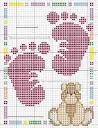 They said it s dmc but none of the colors listed in the pattern exists in the dmc chart. Baby Foot Prints Baby Cross Stitch Patterns Cross Stitch Cross Stitch Patterns