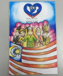 Membesar dalam persekitaran bebas dadah.jadilah juara anti dadah di rumah anda. Melukis Poster Kemerdekaan Simple