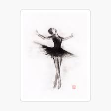 Check spelling or type a new query. Graceful Ballerina Dancing Abstract Black And White Sumi E Ink Painting Art Print Poster By Awenartprints Redbubble