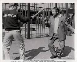 Douglas' work in spartacus as a roman slave (the film's title character) who leads an uprising is considered to be one of his signature roles. Spartacus Behind The Scenes Photo Of Peter Ustinov Spartacus 1960 Spartacus Peter Ustinov