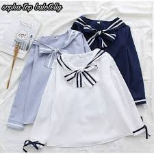Jual beli online aman dan nyaman hanya di tokopedia. Sailor Girl Top Atasan Wanita Model Sailor Atasan Wanita Lucu Murah Baju Remaja Wanita Shopee Indonesia
