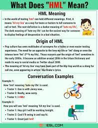 Hml Meaning What Does Hml Mean And Stand For 7esl Slang Words Meant To Be Text Abbreviations