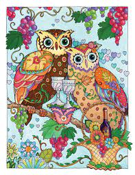 A oloring page that is already colored 206 best coloring books #2743561. Pin By 03nohoramr On Raznocvetnoe Owl Coloring Pages Owl Painting Coloring Books