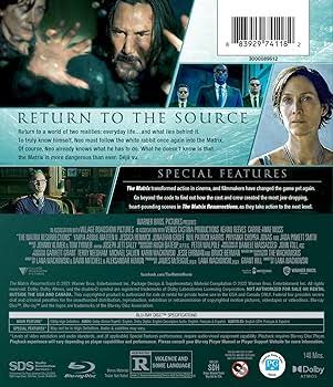 Amazon.com: Matrix Resurrections, The (Blu-Ray + DVD) : Keanu Reeves,  Carrie-Anne Moss, Yahya Abdul-Mateen II, Jessica Henwick, Jonathan Groff,  Neil Patrick Harris, Priyanka Chopra, Jada Pinkett Smith, James McTeigue,  Garrett Grant, Terry