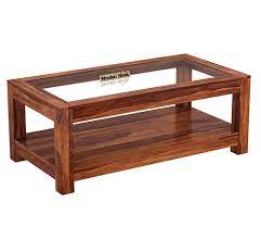 Arno Glass Top Coffee Table Walnut