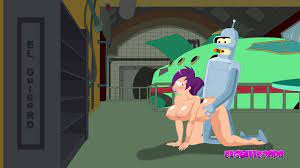 Futurama Bender and Leela cartoon porn 