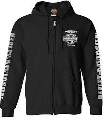 Amazon Com Harley Davidson Men S Lightning Crest Full Zippered Sweatshirt Black Xl Harley Dav In 2020 Hooded Sweatshirts Harley Davidson Men Harley Davidson Shirt