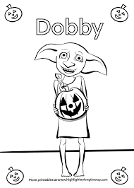 Disney halloween coloring pages 101. Dobby Holiday Coloring Sheet