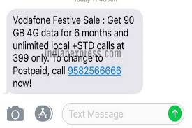 Vodafone Offers 90gb Data For 6 Months For Just Rs 399
