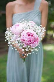 Hannah And Chase S Wedding In North Carolina Babys Breath Bouquet Bridesmaids Peony Bouquet Wedding Peony Bridesmaid Bouquet