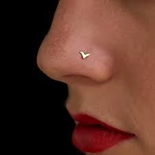 Amazon Com Nose Stud 14k Gold Nose Piercing Chevron Bird Nose Stud Tiny Gold Nose Stud Piercing Earring For Ear Lobe Nostril Tragus Helix Or Cartilage 16g 23g Handmade Designer Piercing Jewelry