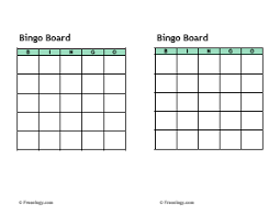 Make printable and virtual bingo cards. Blank Bingo Cards Template Freeology