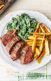 Butter Basted Steak Recipe With Creamed Spinach And Parsnip Wedges Try Hellofresh Today With Code Hellopinterest Hello Fresh Recipes Recipes Healthy Recipes
