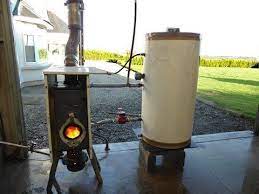 Free Hot Water And Heating From Waste Oil Easy Build Wood Stove Water Heater Waste Oil Burner Diy Heater