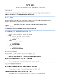 Sample Resume For College Student No Experience Templates High ...