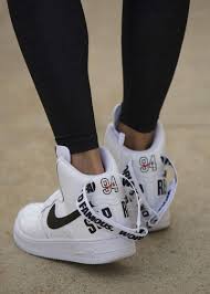Mid Black Air Force 1 On Feet Supremee X Nike Air Force 1 High Sp World Famous 94 White Black 698696 100 On Feet Www Anpkick Com Nike Shoes Women Shoe Boots Nice Shoes