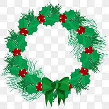 Lovely Christmas Wreath Clipart Png Design Tree Brunch Red Holly Tradional Png And Vector With Transparent Background For Free Download Christmas Wreath Clipart Christmas Wreaths Christmas