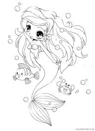 Pin by kadee taylor on color. Chibi Coloring Pages Little Mermaid Coloring4free Coloring4free Com