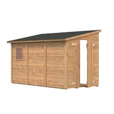 Whitewood Abri De Jardin Adossable En Bois 5 4 M Marron Cdiscount Jardin