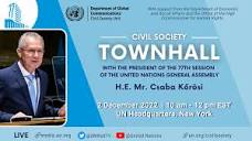 Civil Society Townhall with the President of the 77th Session of ...