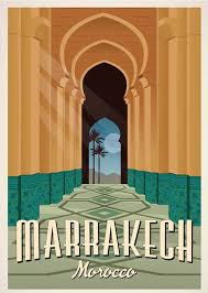 Marrakech Vintage Travel Poster Morocco Travel Poster Etsy Vintage Travel Posters Travel Posters Vintage Travel
