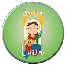 Confira a história da casa santa luzia: Latinha De Santa Luzia Infantil Sjo Artigos Religiosos