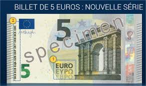 Présentation du nouveau billet de 50 euros. Le Nouveau Billet De 5 Euros Est Bientot Dans Votre Portemonnaie