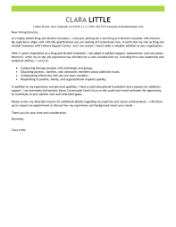 Best Drug And Alcohol Counselor Cover Letter Examples Livecareer