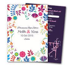 Kertas = art card 230g. Kad Kahwin Floral 10 Hanya 0 22 Sen Sekeping