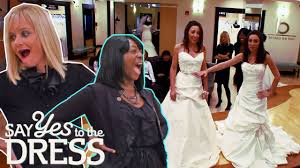 A legally blind bride searches for the perfect romantic lace dress; Sister Brides Compete Over The Same Dress Say Yes To The Dress Atlanta Youtube