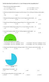 Soal Latihan Lingkaran Kelas 6 Worksheet