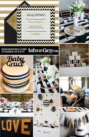 Chic Baby Shower In Black White Gold Online Invitations Decor Ideas Menu More Baby Shower Chic Baby Shower Baby Shower Invitations