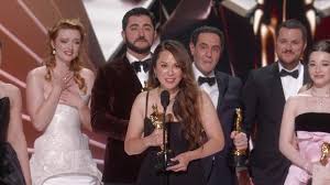 EMILIA PEREZ Accepts the Oscar for Music (Original Song)