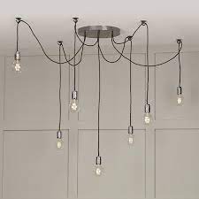 Huckleberry Vintage 7 Light Cluster Pendant With Ceiling Hooks Cluster Lights Ceiling Lights Ceiling Pendant Lights