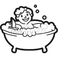 Tile bathroom black and white pattern, alien abduction s png clipart. Boy Taking A Bath Black And White Outline Clipart Commercial Use Gif Jpg Png Eps Svg Ai Pdf Clipart 397938 Graphics Factory