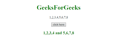 Split An Array Into Chunks In Javascript Geeksforgeeks