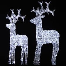 John Lewis Outdoor Led Standing Reindeer Light White Small Reindeer Lights Outdoor Christmas Decorations Outside Christmas Decorations