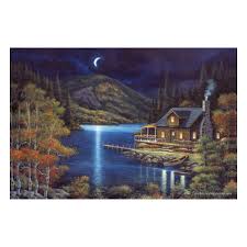 Rivers Edge Products LED Canvas Wall Art, 24 by 16 Inches, Fiber Optic  Light Up Wall Decor, Battery Operated Lighted Nature Canvas Print, LED  Light ...